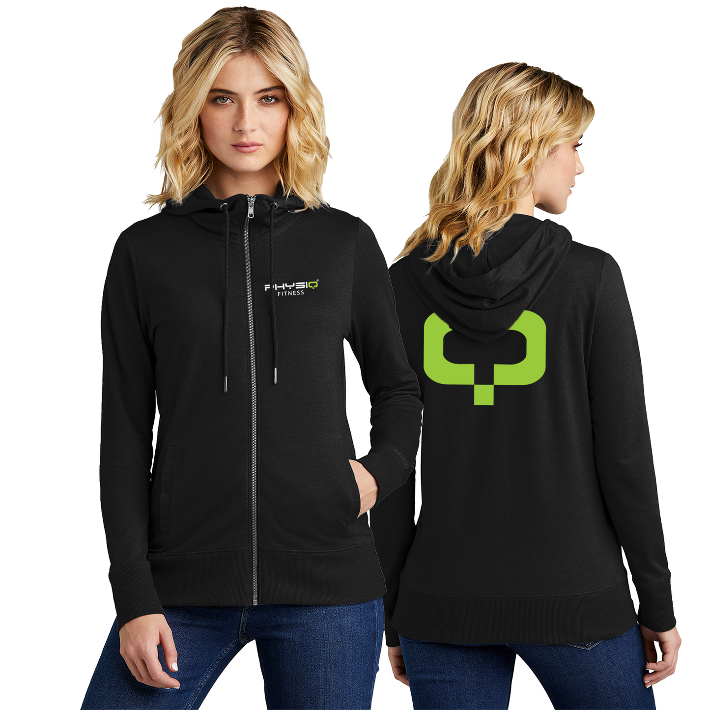 Ladies Full Zip Lightweight Hoodie