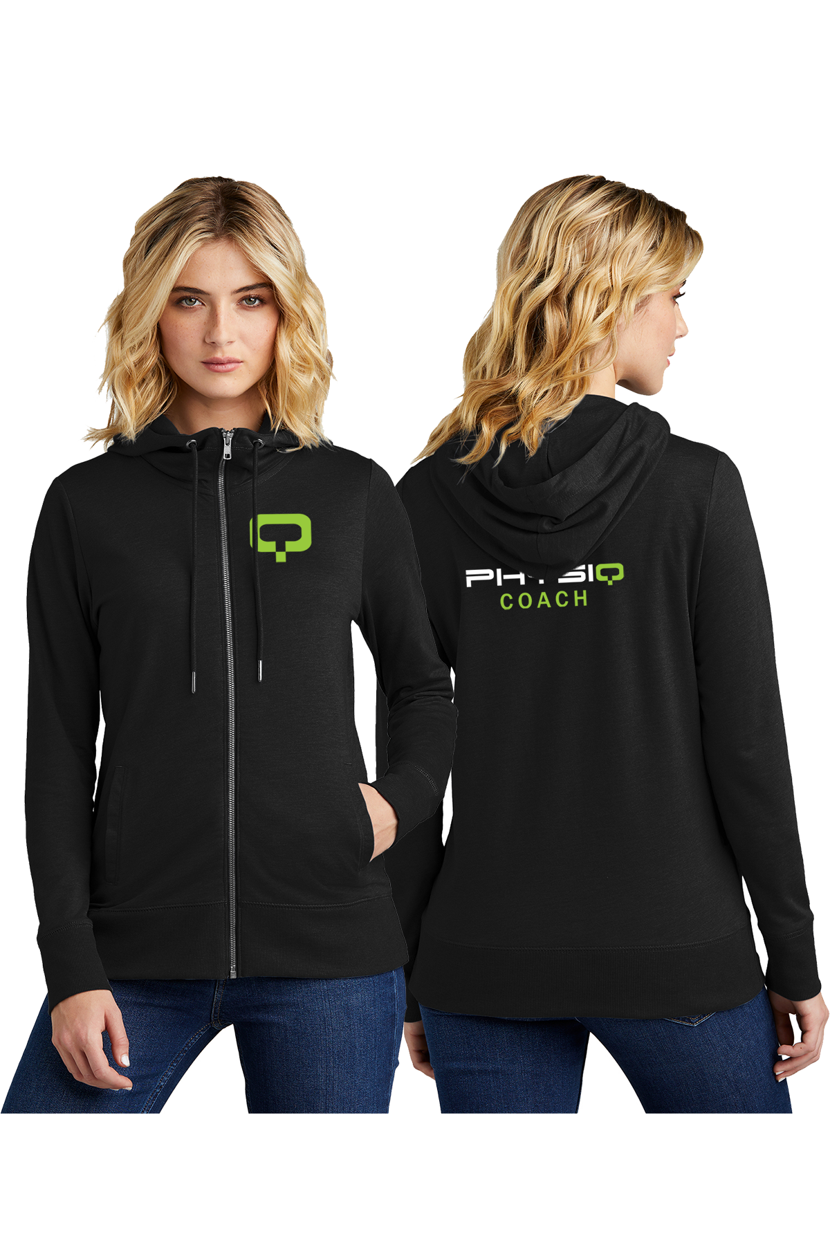 Coaches - Ladies Full Zip Lightweight Hoodie